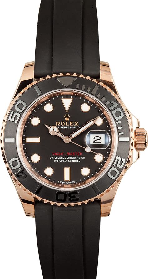 rolex yacht-master rubber strap for sale|rose gold yachtmaster rubber strap.